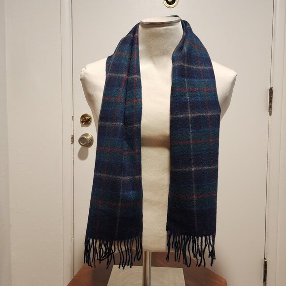 100% Lambswool Plaid Scarf - Clubfellow Brand - Picture 2 of 6
